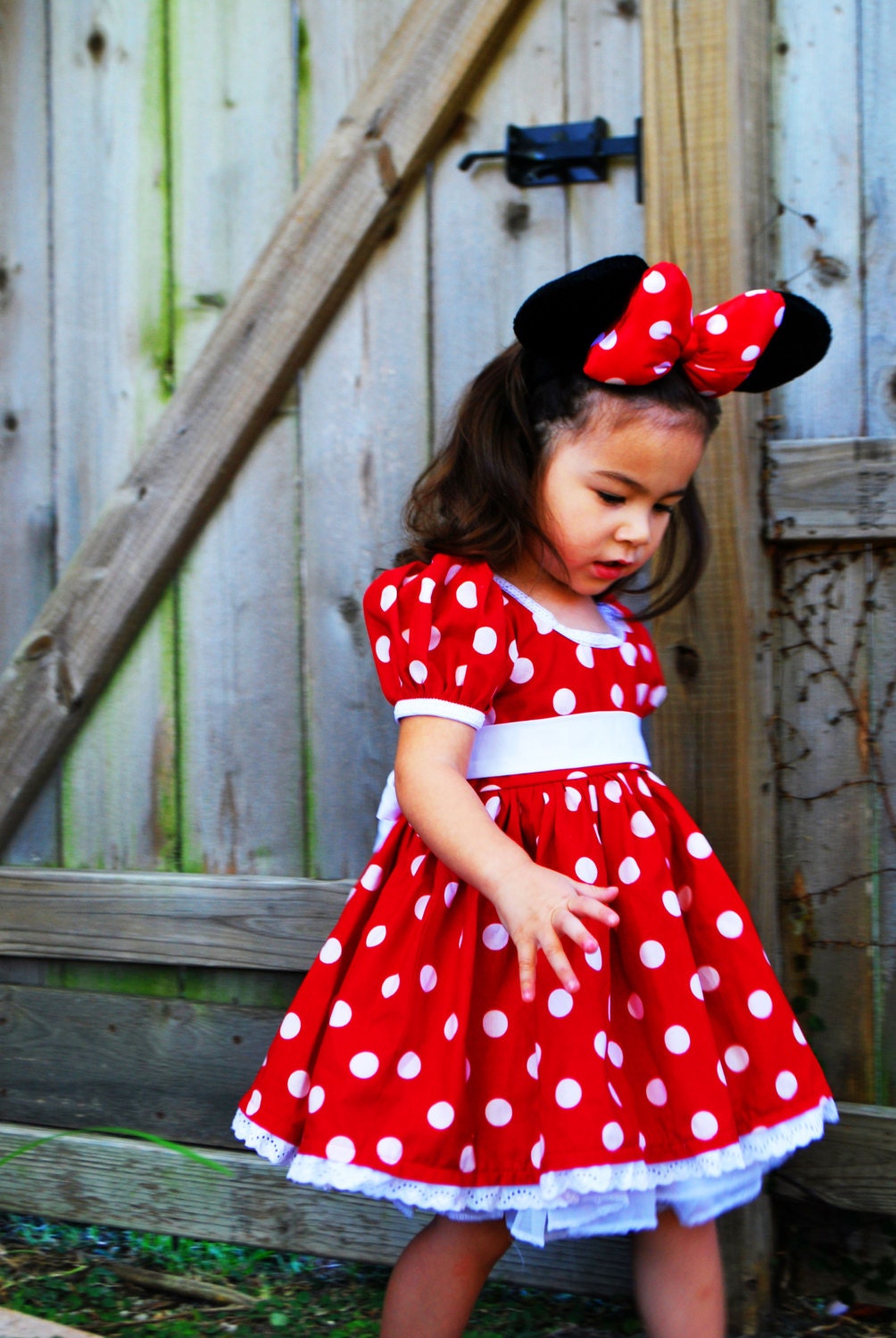 Minnie Mouse Dress - Empire Waist Size 2T-12