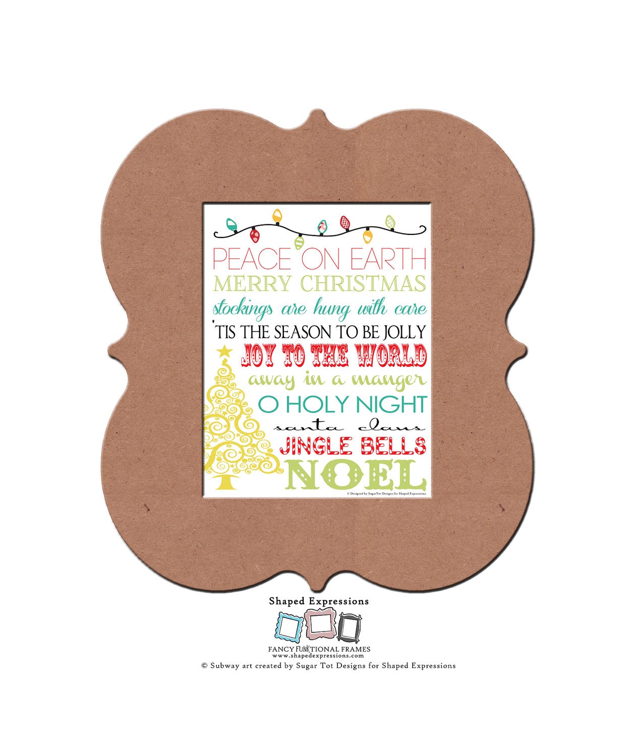 8x10 printed holiday subway art for each month of the year plus a birthday in one of our 8x10 UNPAINTED frames