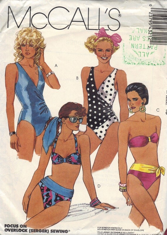 Mccall S S Sewing Pattern Bikini Bathing By Adelebeeannpatterns