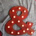 STOCK SALE Christmas Gift 24" Ampersand Vintage Marquee Lighted Wood