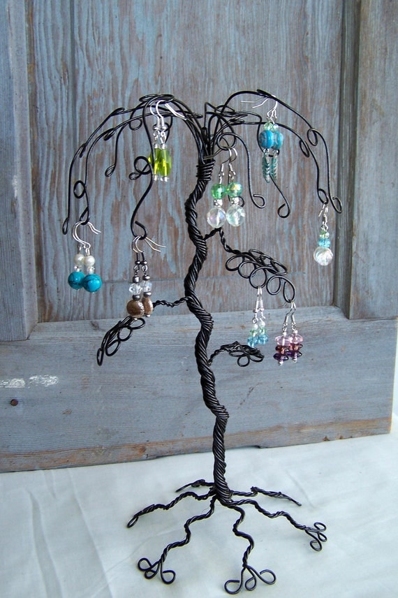 Whimsical Palm Tree Jewelry Stand Earring Holder by milliemoments
