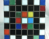 Geometric Glass Tile Mosaic Trivet or Coaster