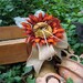 Ring Pillow Alternative, Fall Wedding Pillow, Ring Bearer Pillow, Sunflower, Burlap