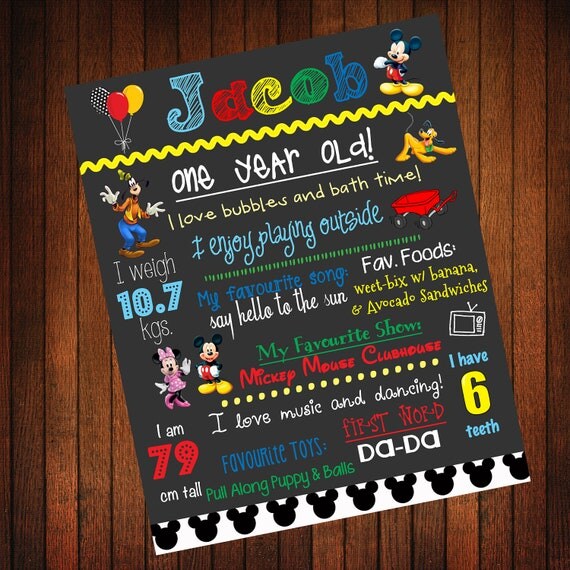 Custom Birthday Board: Mickey Mouse Clubhouse Il_570xn