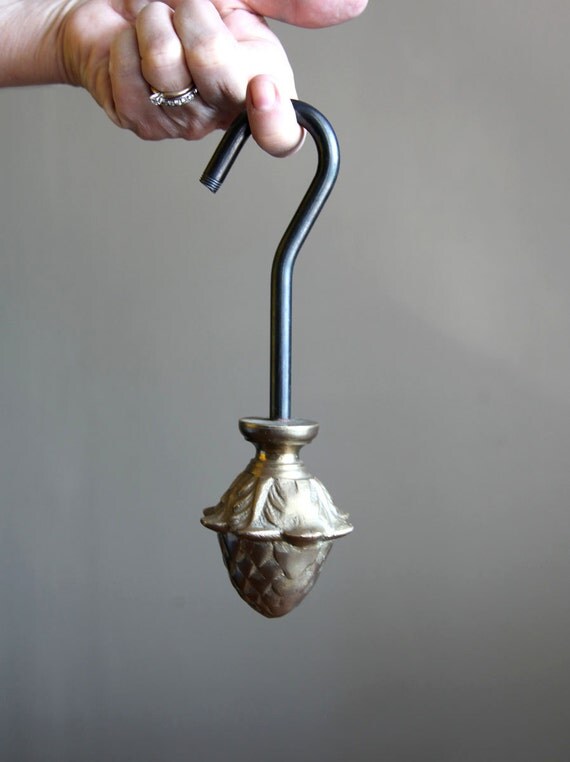 Vintage Fireplace Damper Pull Pomegranate Flue by CaprockVintage