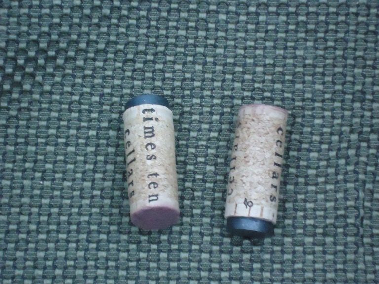 Set of Wine Cork Refrigerator Magnets made of Upcycled Wine Corks (set of 4)