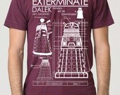Dalek Exterminate T Shirt american apparel S M L XL Unisex