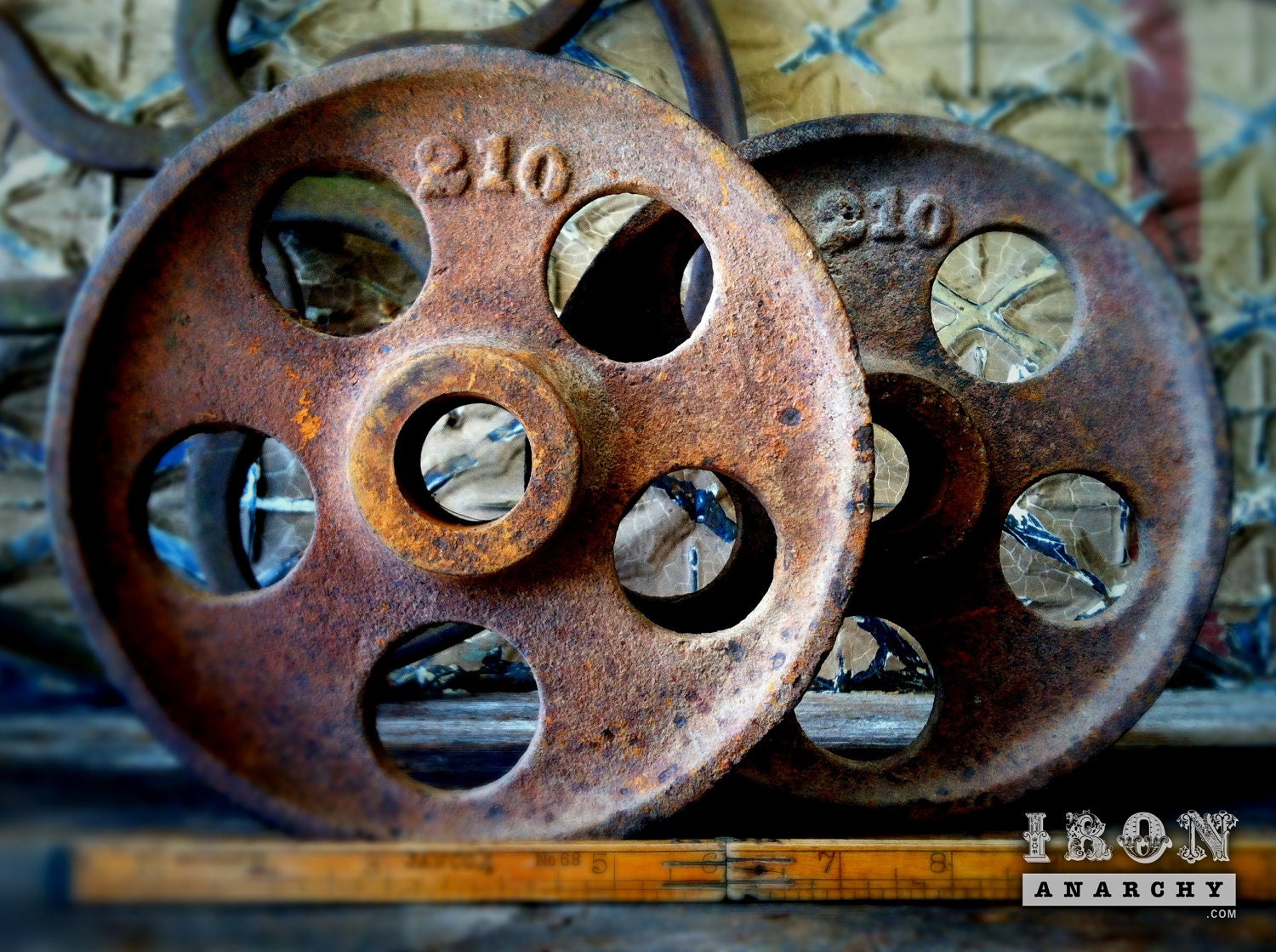 8 Antique Industrial Cart Wheels Vintage Cast Iron by IronAnarchy