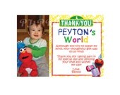 Elmo's World / Sesame Street Thank You Cards- Custom Digital File Il_170x135