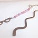 eyeglass bookmark charm and pink tiger eye beads