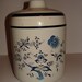 Vintage LacquerWare Tall Canister Large Cookie Jar Bohemian Kitchen