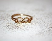 gold amare - 14k gold infinity ring by lilla stjarna - gifts under 50 - stack stacking layering - Gold-Filled Wire Ring, Gold Best Friend