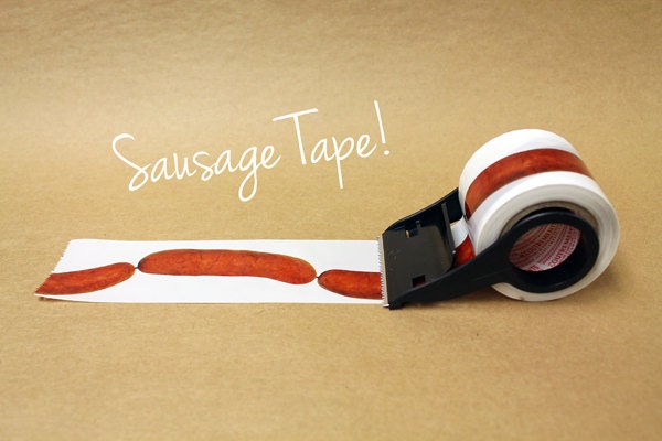 Sausage Tape for Packaging // Shipping Tape // Dachshund // Hot Dog