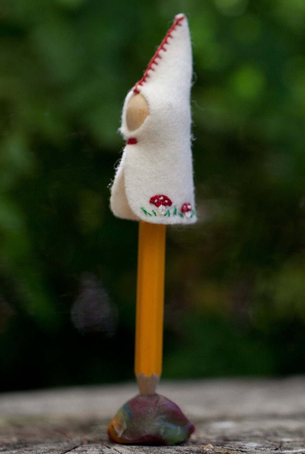 Items similar to felt gnome pencil top DIY craft kit MAKES TWO