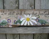 Wood Signs Sayings Reclaimed Barnwood Scripture Painting Be Still My Soul Psalm 46:10