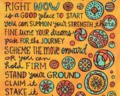 Your Spot in This World (8x10 doodle print)