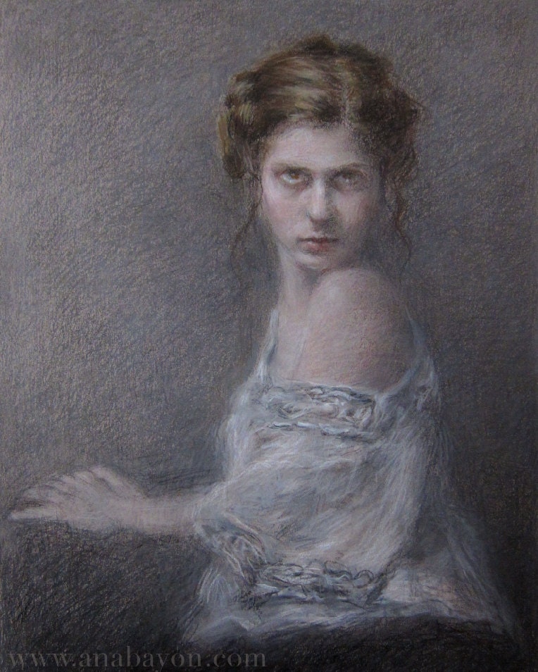 Allure - Pastel Drawing - Fine Art Print 8" x 10"