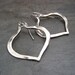 Lotus heart earrings - solid sterling silver
