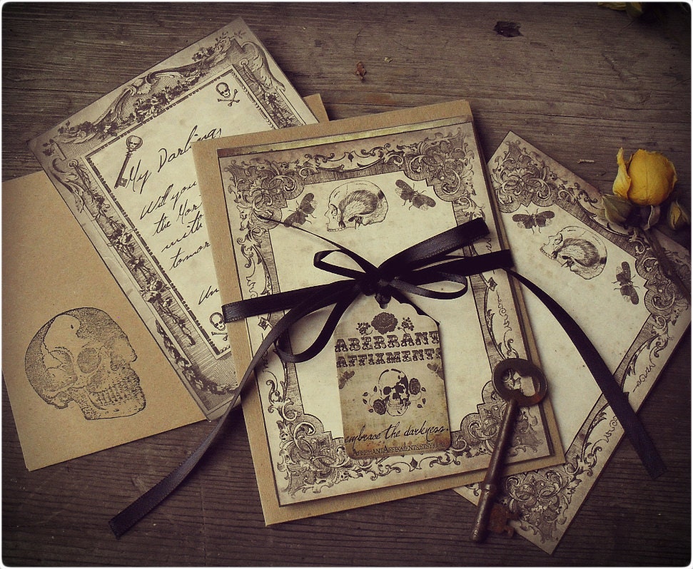 Victorian Deaths - Elegant Stationary Set with Envelopes
