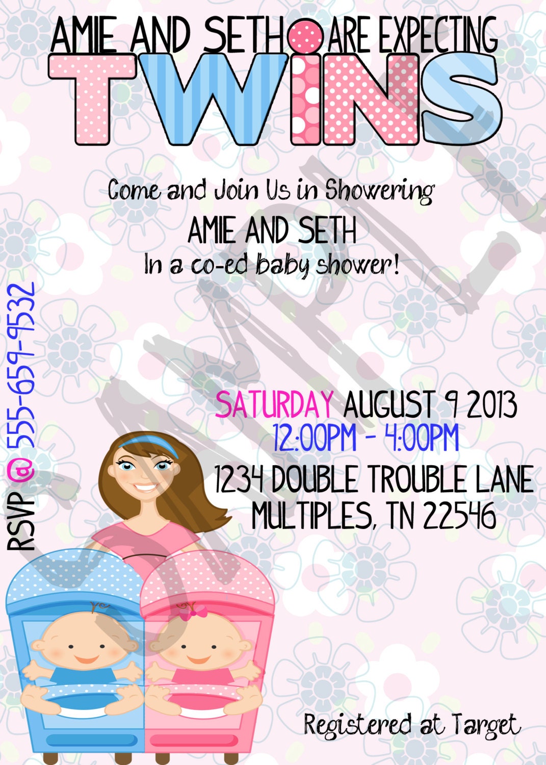 ... Joint Baby Shower Personalized, Printable Baby Shower Invitations