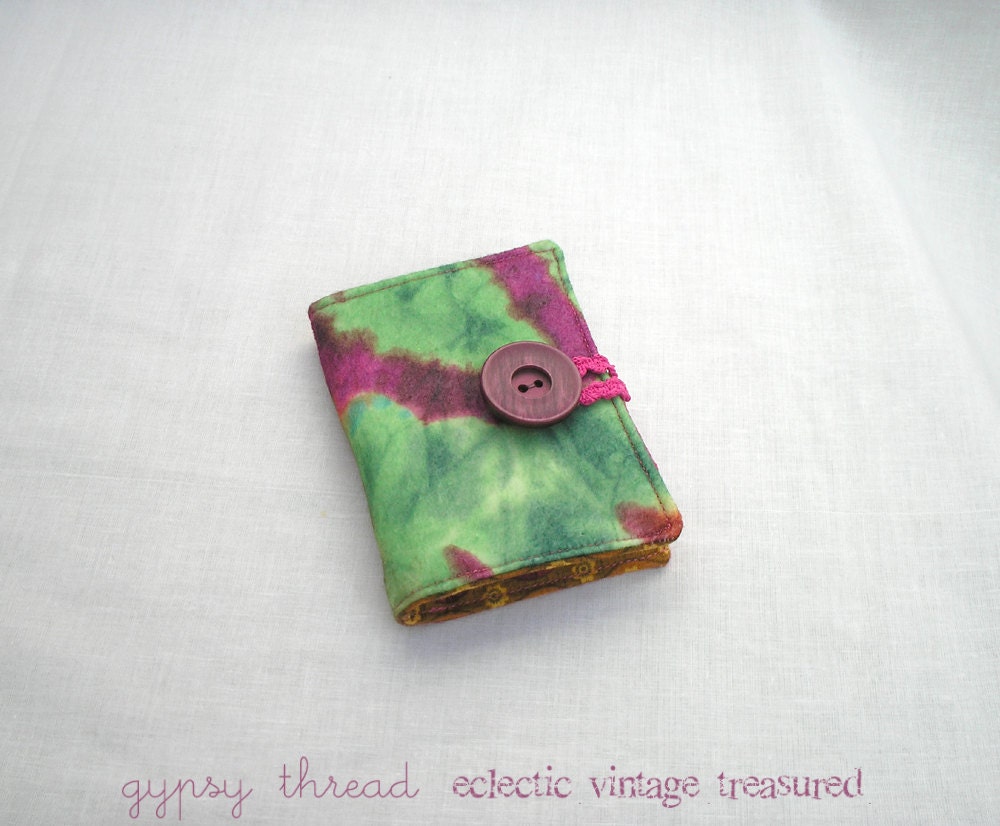 Fun Colorful Tie Dyed Felt Wallet, Card Holder, Tea Wallet