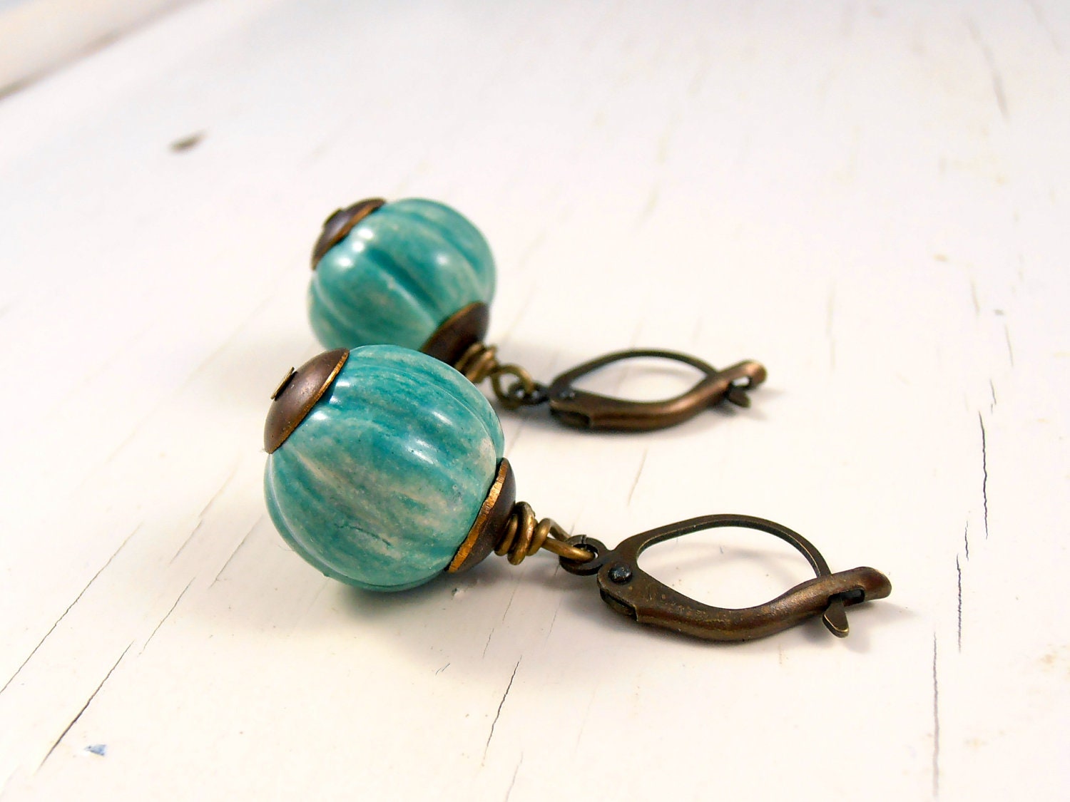aqua earrings, ceramic earrings, turquoise earrings, green earrings, lever back earrings, teal earrings, teal jewelry