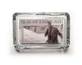 It's a Wonderful Life trinket tray Jimmy Stewart George Bailey glass spare change key coin dish