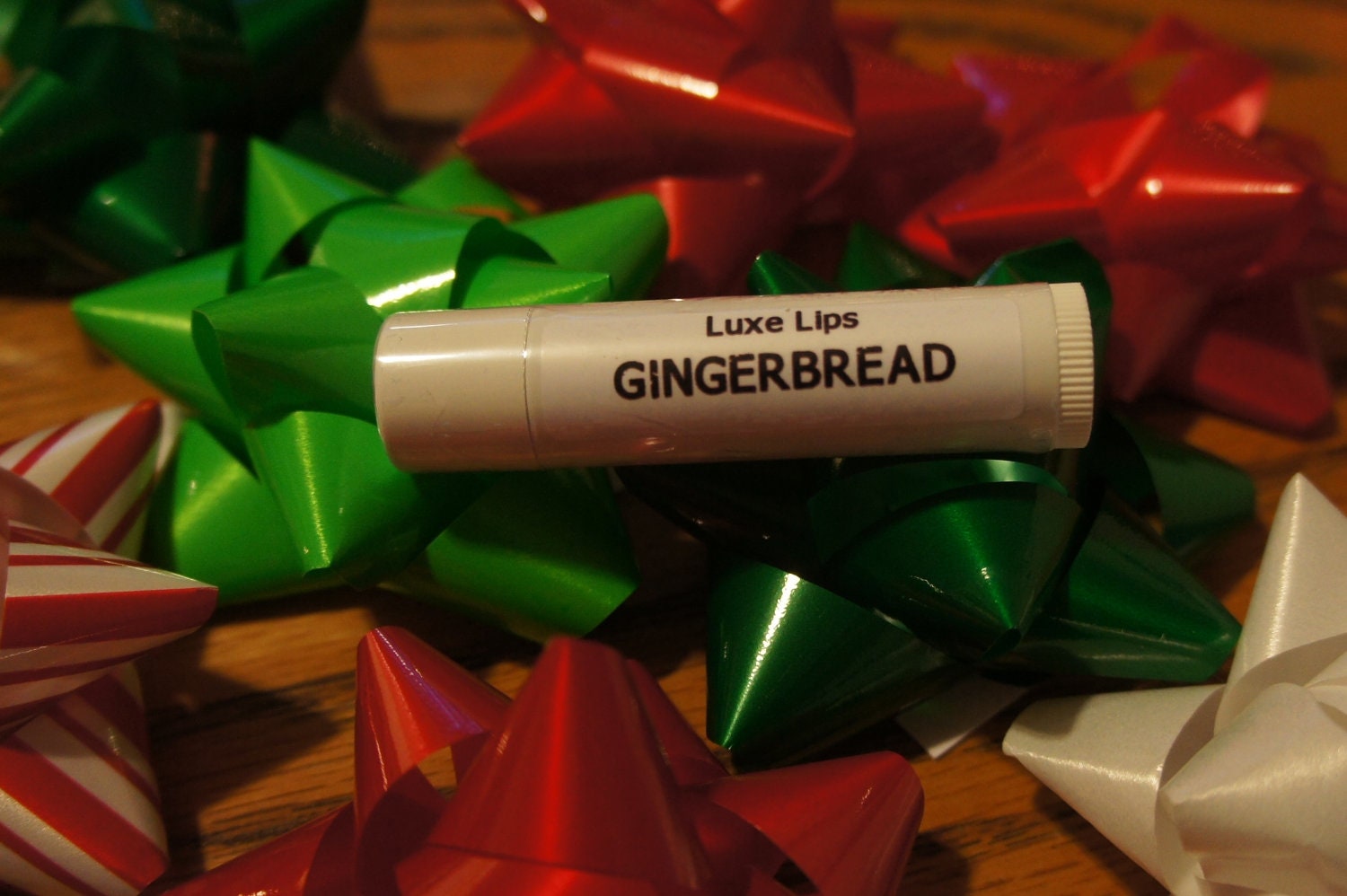 Luxe Lips Homemade Beeswax GINGERBREAD Lip Balm SALE Candy Cookies