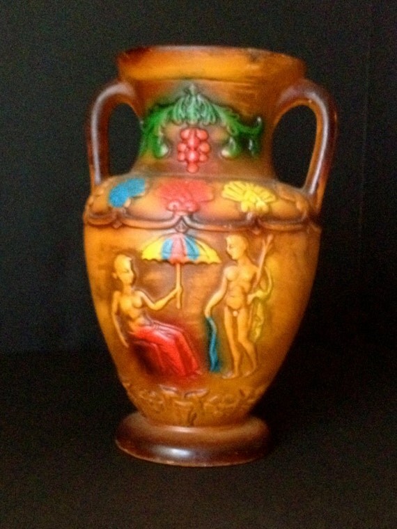Vintage Urn Greek Style Vase by VintageBlend on Etsy