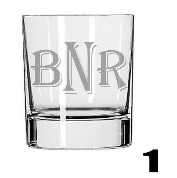 initial rocks glasses