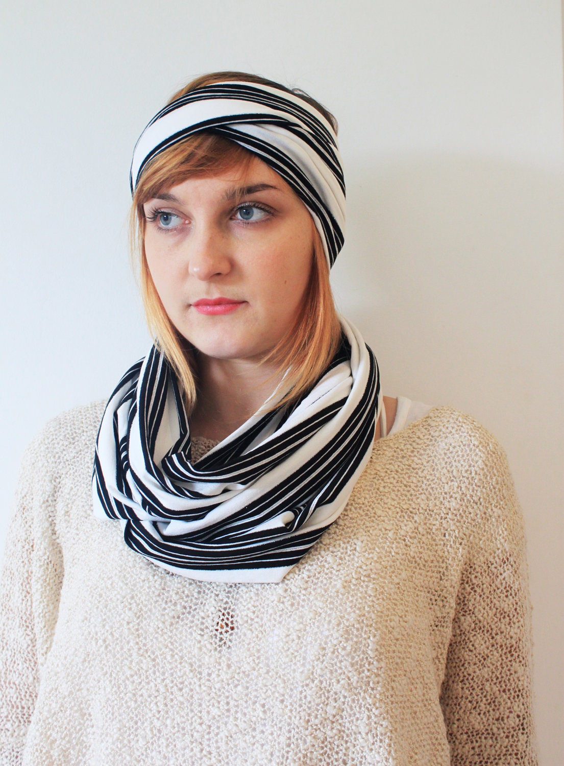 Buy-1-Get-1-Free: Stripe Jersey Twisted Headband