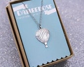Hot Air Balloon Necklace Antique Silver 30% OFF SALE