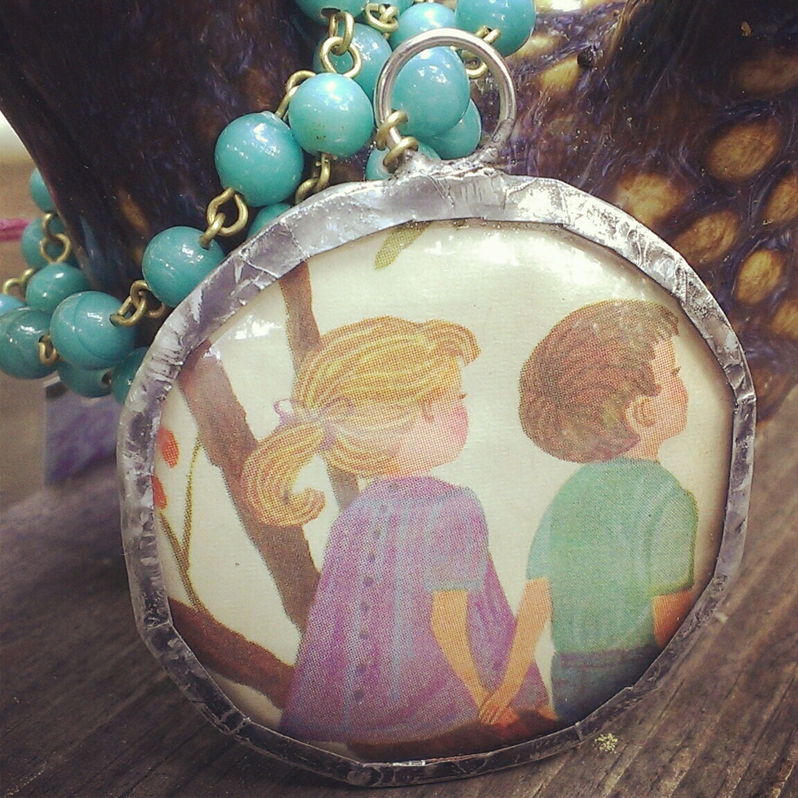 Storybook Charm 34-Charming Vintage Storybook images from kids books.  Vintage eye glass lens
