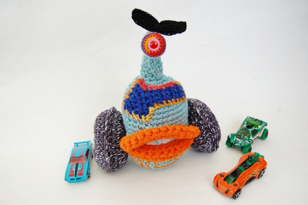 Blinky Monster Art Crochet Soft Sculpture Collectible Doll