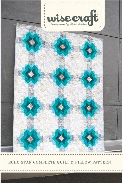 Echo Star Quilt complete PDF pattern with bonus pillow pattern