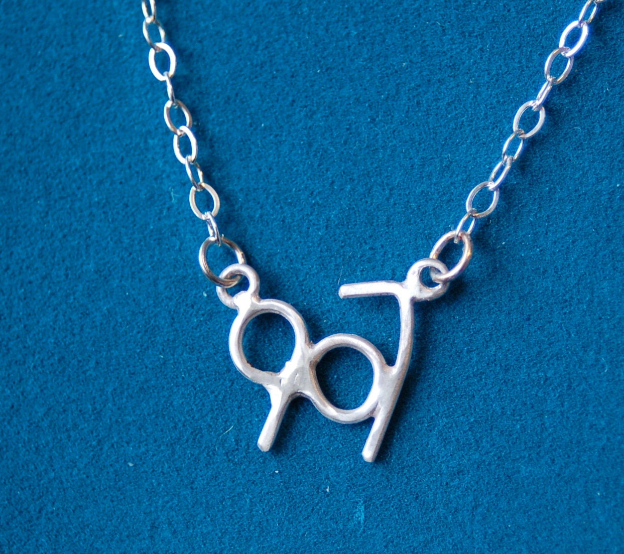 Sterling Silver Area Code Necklace