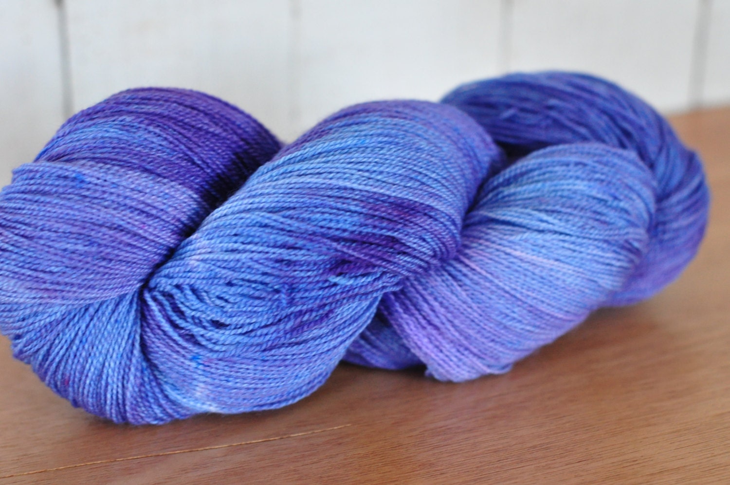Hand Dyed Merino/Silk Laceweight/Fingering Yarn - Wisteria