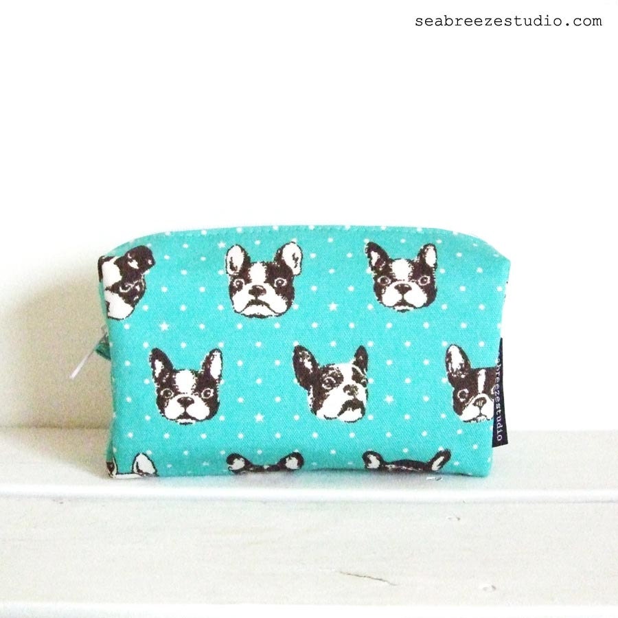 Mini box pouch - French bulldog