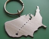 Custom Long Distance Love Keychain