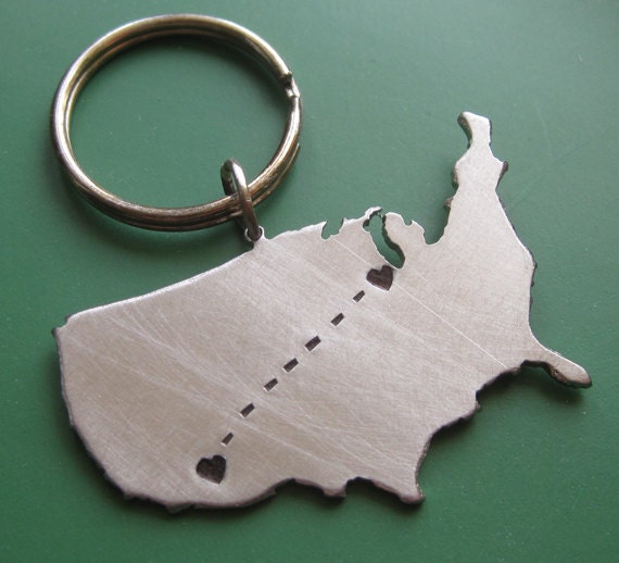 Custom Long Distance Love Keychain