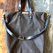 Waxed canvas and leather errand tote