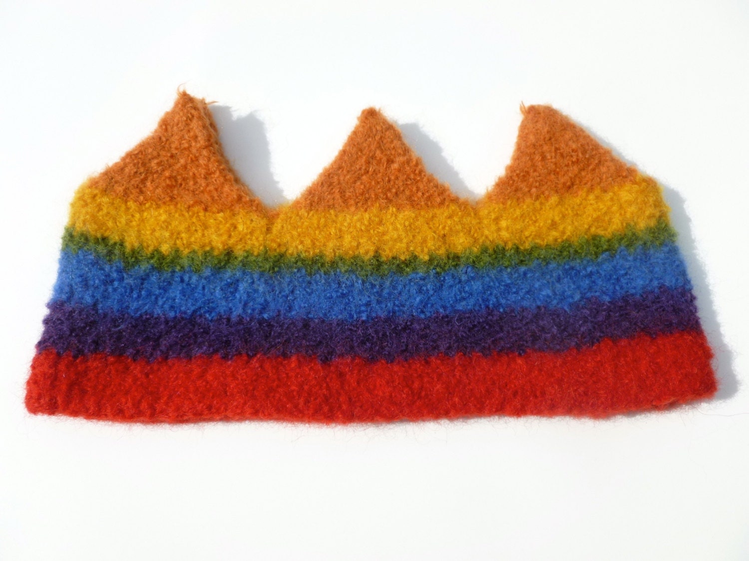 Felted Wool Crown Rainbow Birthday crown dress up