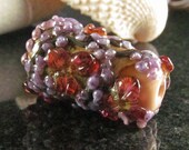 Buddleia lampwork feature bead