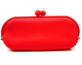Bright Neon Red Notions Storage Case for Knitting Accessories or Supplies