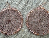 Light as a feather hand crocheted wire earrings