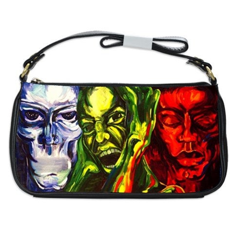 RW2 See No Evil clutch purse surreal leather art