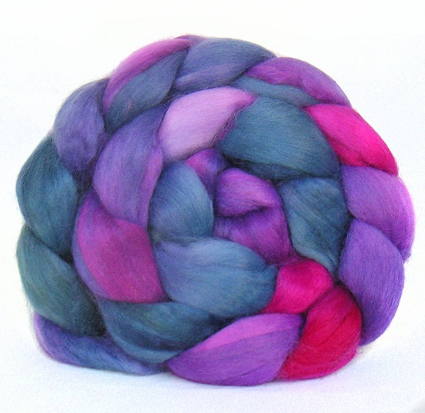 FAUX CASHMERE roving top handdyed spinning fibre 3.5 oz vegan