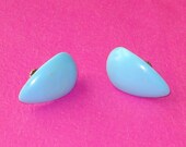 Vintage 1950s Powder Blue Tear Drop Earrings