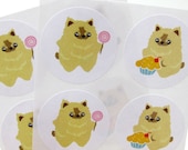 30 Cute Pomeranian Stickers 1.5 inch STKM018 (2 designs)