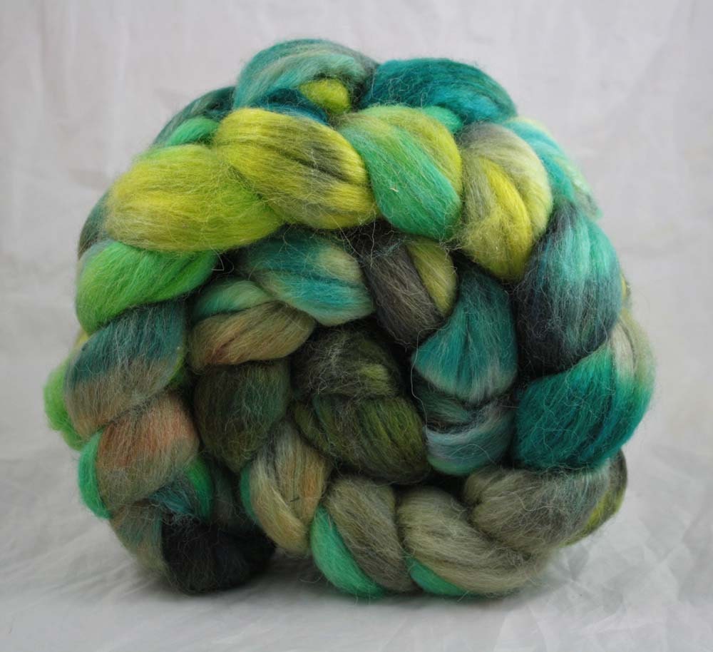 Oslo - 6.5oz Hand Painted Merino/Alpaca/Silk Mega Roving - FREE SHIPPING